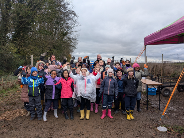 Mayor joins final tree planting programme for Andover’s schools at Bury Hill Meadows