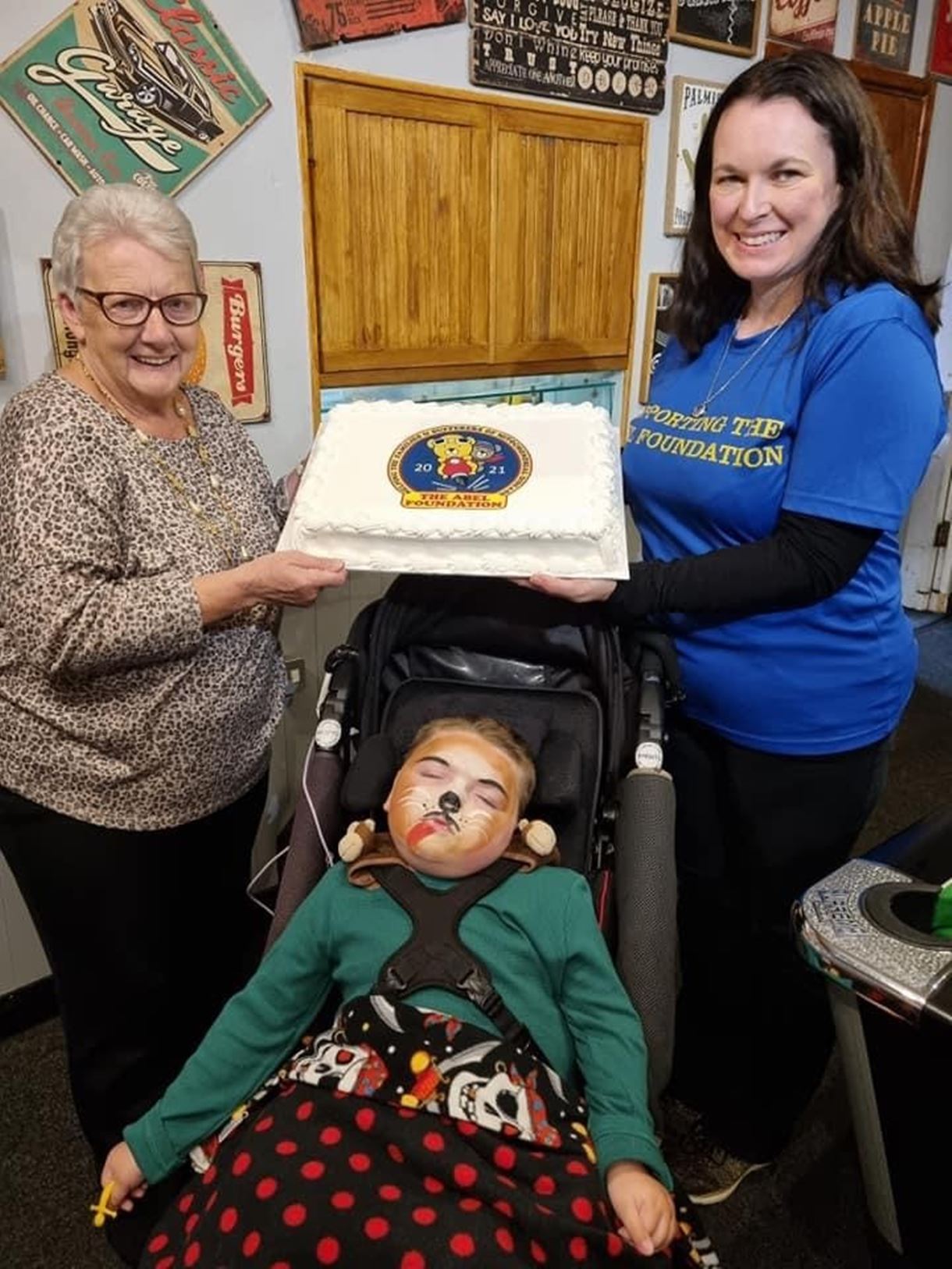 Cllr Iris Andersen with Claire Noakes and Abel.