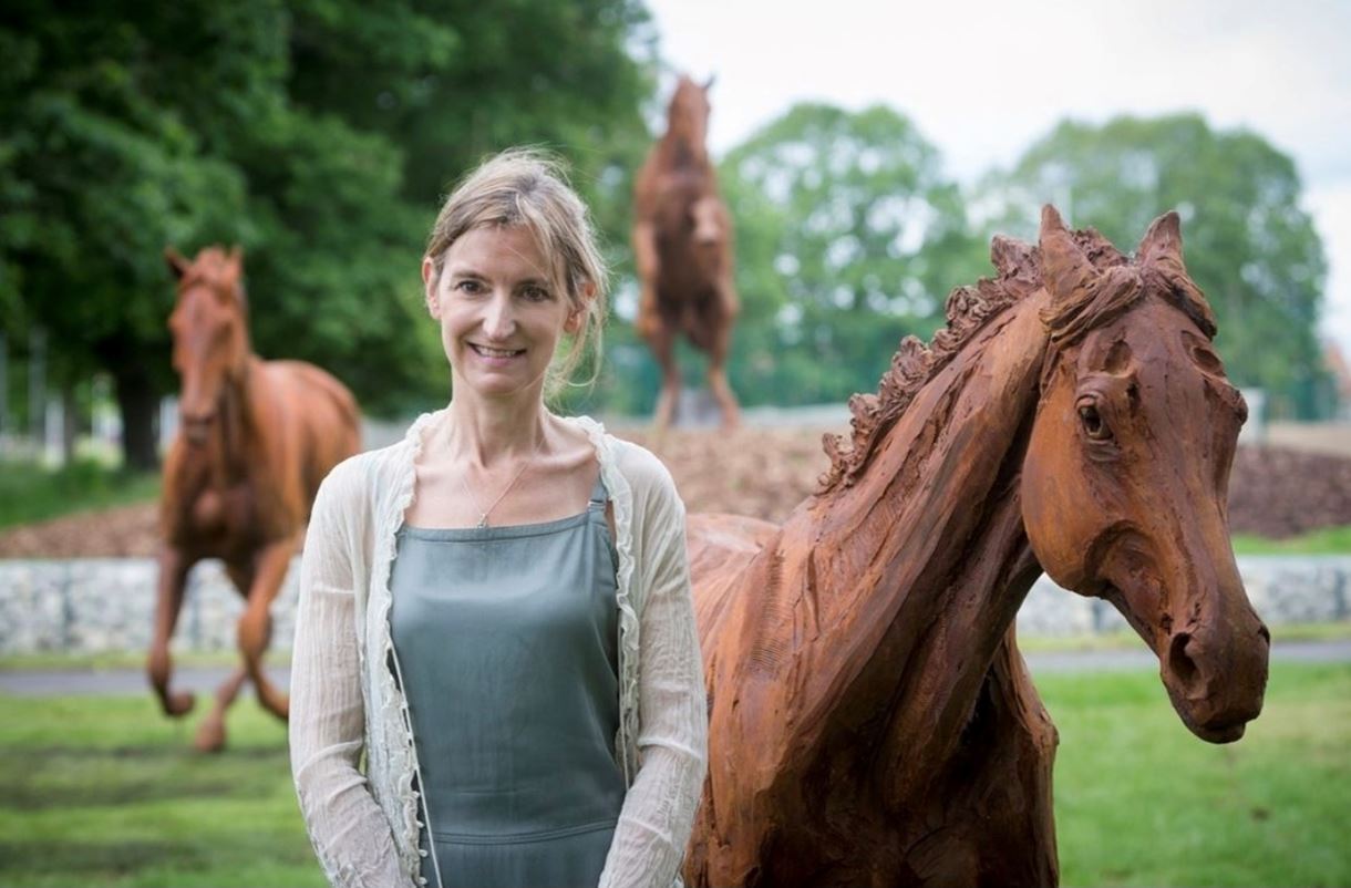 Amy Goodman, who created the spectacular Romsey War Horse for the War Memorial park