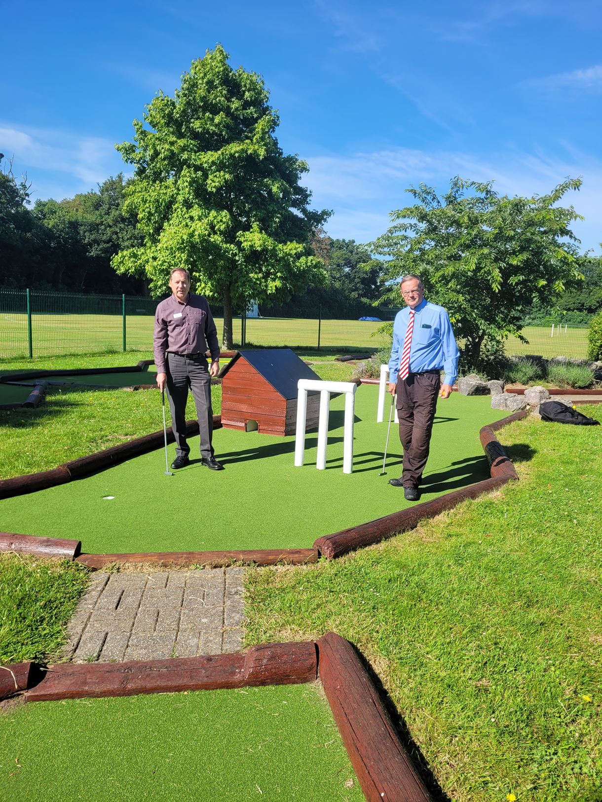 Picture L to R: Danny Churcher, Places Leisure contract manager, and Councillor David Drew, leisure portfolio holder at Test Valley Borough Council.