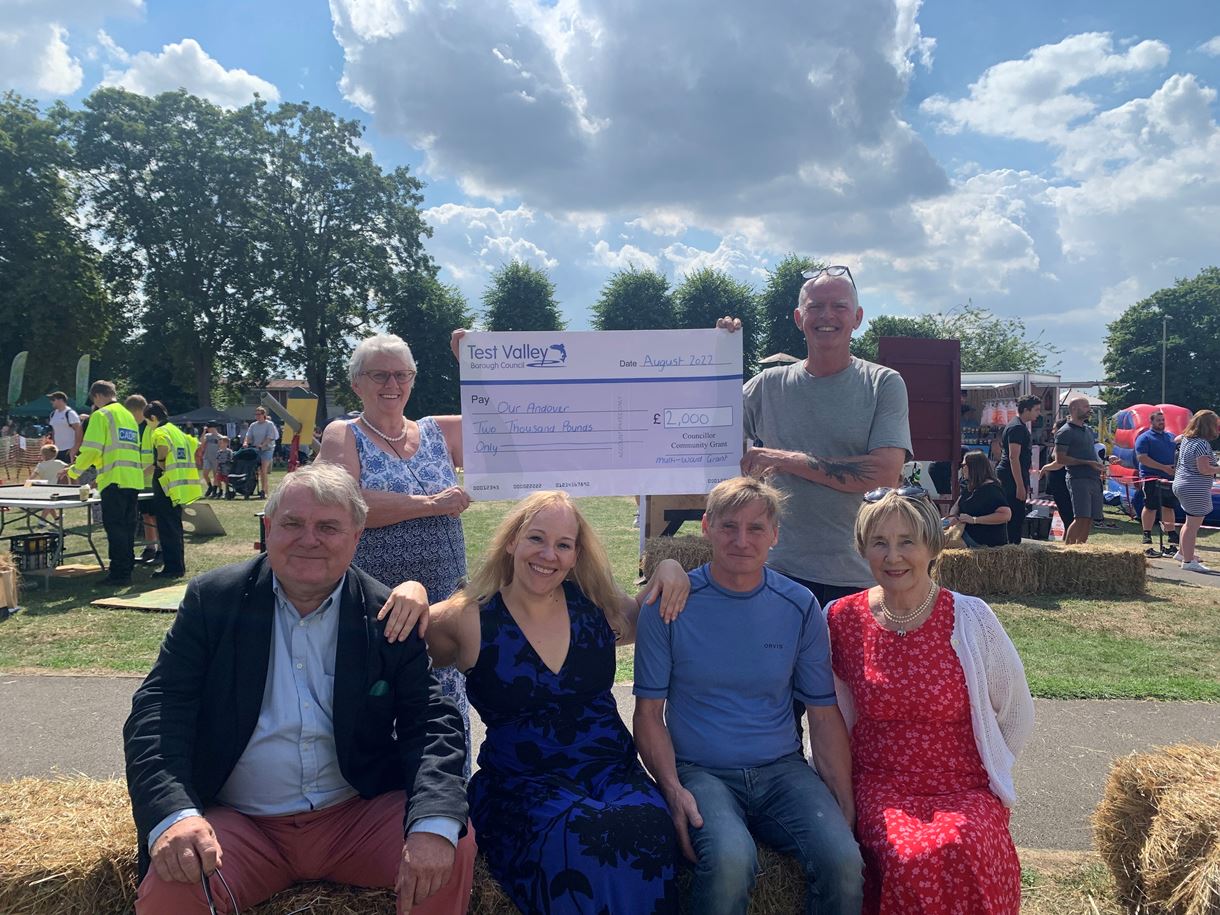 Andover Summer Fayre cheque presentation £2000