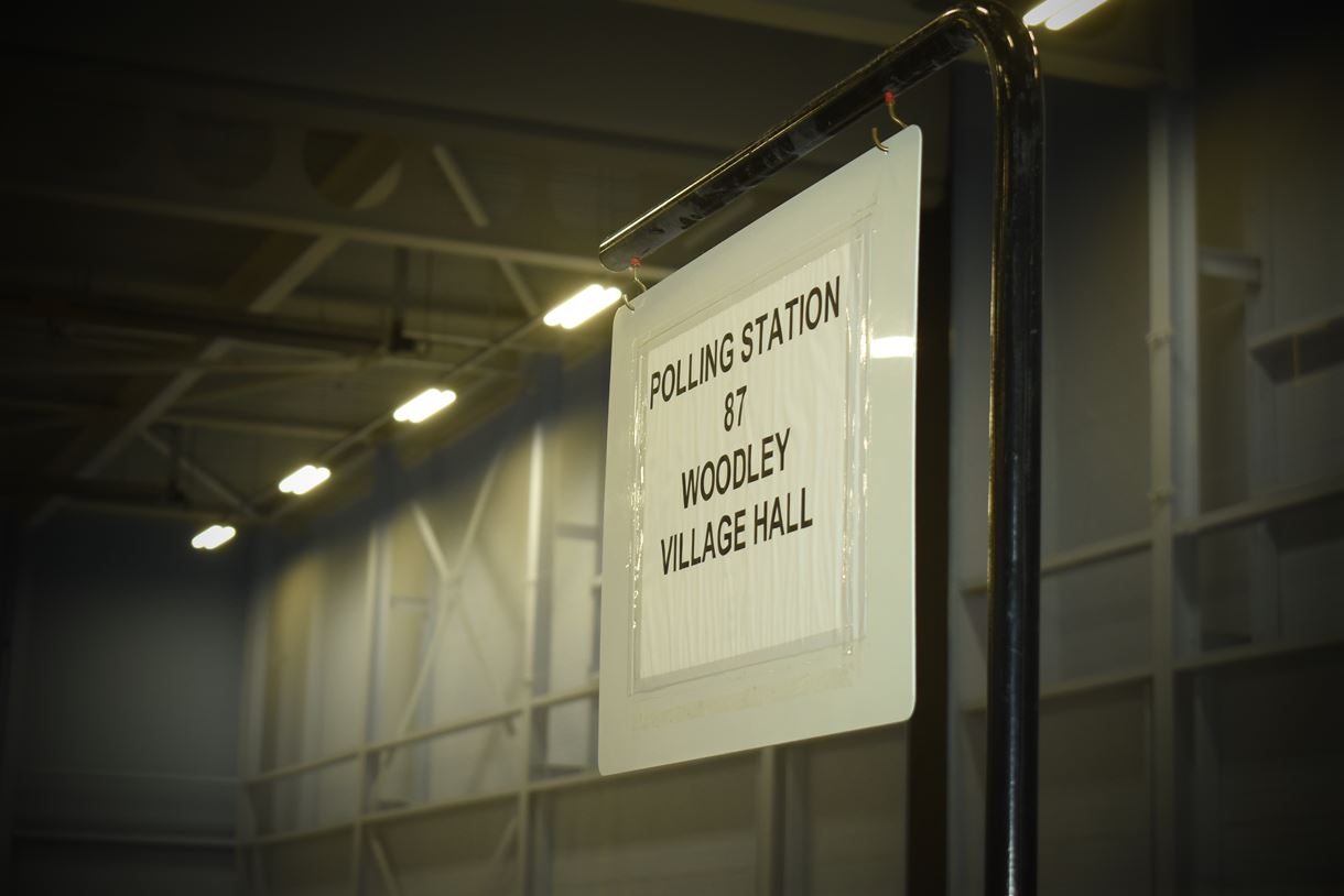 Polling Station count sign