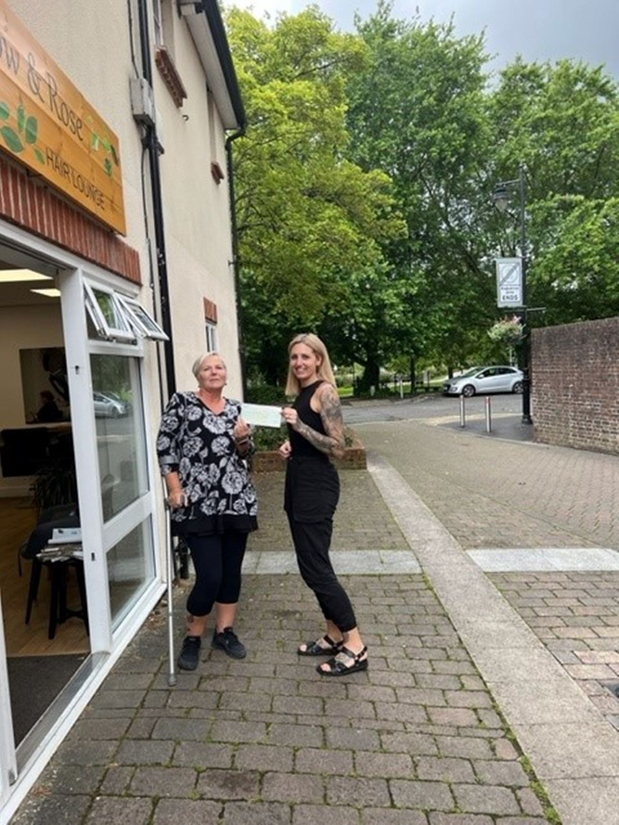 Willow and Rose_Emily Monteith and Councillor Debbie Cattell