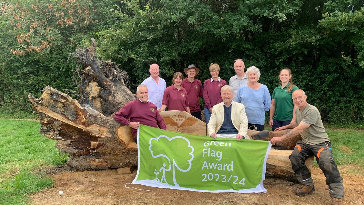 Valley Park volunteers on their new bench