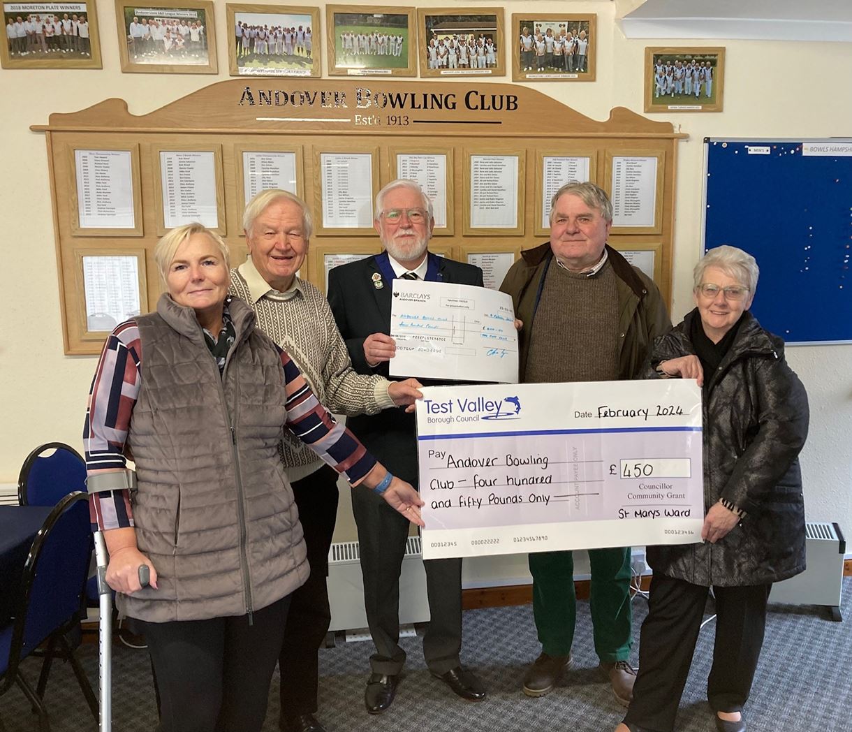 Andover Bowling Club grant award