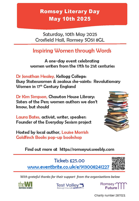 Romsey Literary Day Poster with QR code