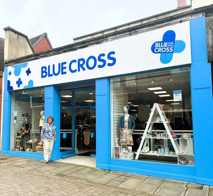 Blue cross shopfront